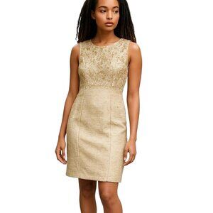 Kay Unger Gold Midi Dress